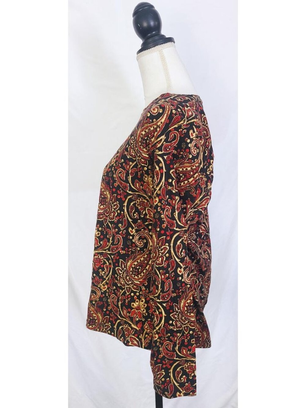 Jones New York Sport Women's Paisley Long Sleeve Blouse XL - Picture 4 of 6